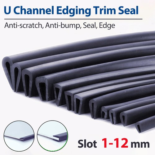 Black rubber channel edging - channel,