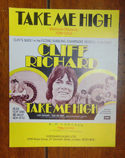 Cliff Richard Take Me High Sheet Music Free Postage