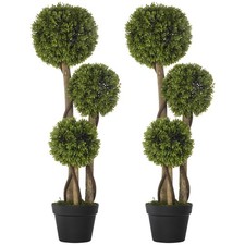 HOMCOM Set of 2 Boxwood Ball