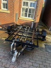 Motorbike Trailer Fits 3 Bikes Heavy Duty Steel Bike Trailer