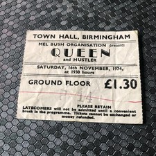 Queen  ticket Birmingham Town