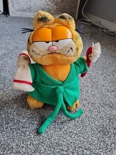 Garfield Vintage Plush Rare Dakin 1978-1981 Bath Robe 10" Good Condition