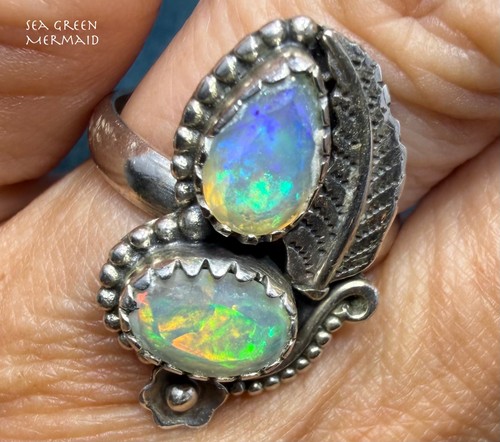 Ethiopian jelly opals ring - opals,