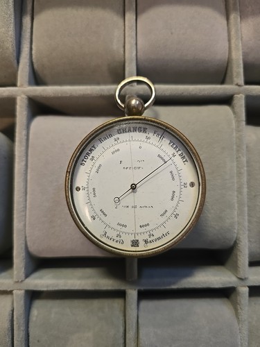 Antique pocket aneroid - pocket,