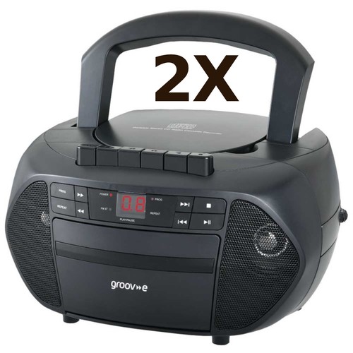 Groov traditional boombox - 2x, groov-e