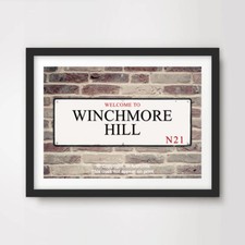 WINCHMORE HILL N21 London Postcode Area ART PRINT Poster District Borough Sign