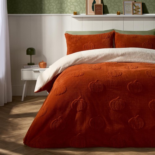 Ohs pumpkin tufted bedding set - ohs,