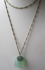 Edwardian pendant green stone