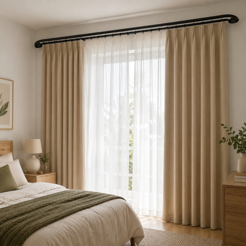 Double curtain pole 160 - pole,