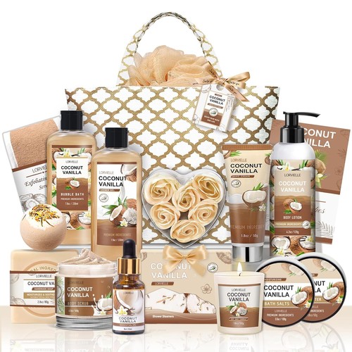 18pc coconut vanilla bath - coconut,