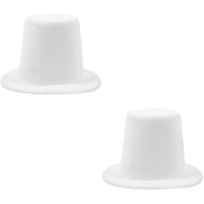  2 Count Mini Top Hat Fascinator Hats for Crafts Miniature Accessory