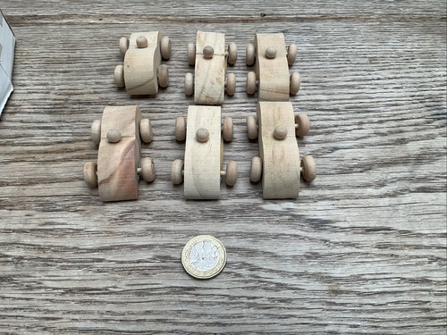Model wooden cars - by, yellow