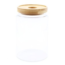 Cottage Bamboo Glass Jar -