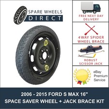 FORD S MAX S-MAX 2006 -  2015 16" SPACE SAVER SPARE WHEEL + JACK KIT (F1)