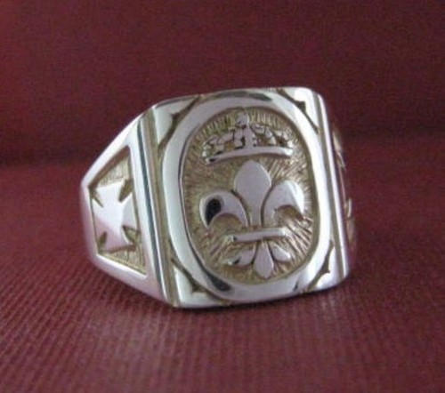 Solid silver templar - silver, ring