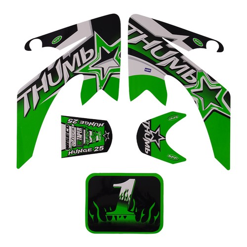Sticker set thumb green - set,