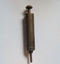 Vintage brass grease gun - grease,