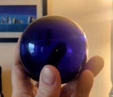 Bristol Blue Glass Paperweight