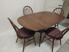 Ercol Golden Dawn extending dining table and chairs