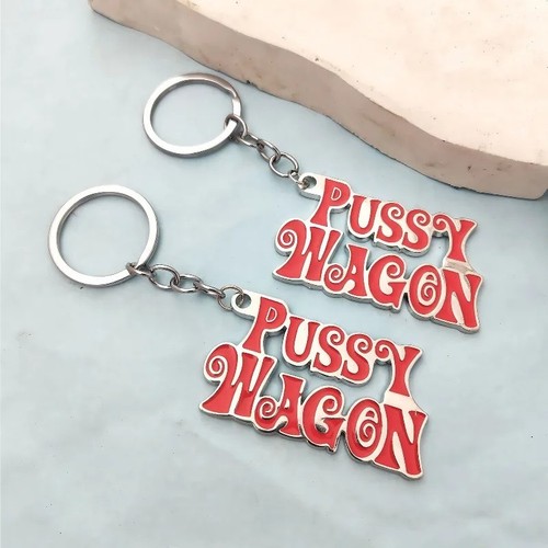 Pussy wagon keychain key - pussy, 1.5"