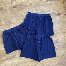 Boys Navy Blue Boxer Shorts 11 12 Years F&F 3 Pack New Underwear