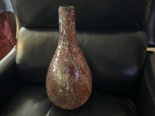Glass vase mirrored mosaic - glass,