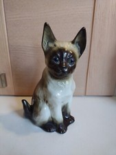 Art Deco German Porcelain Lamp Night Light Boudoir Perfume Siamese Cat / Kitten