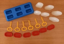 Vintage Tupperware 6 x Ice Lolly Moulds, Sticks and Bue Stand