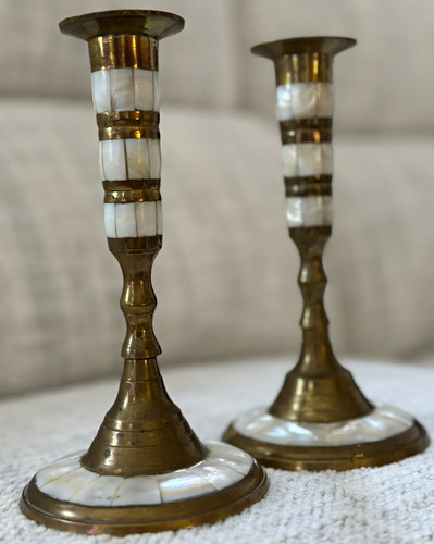 Art deco pair brass - art,