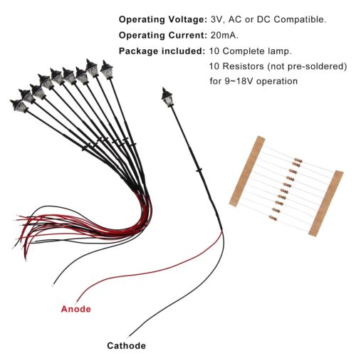 10pcs model railway - led, ho