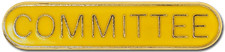 Committee Pin Badge in Yellow
