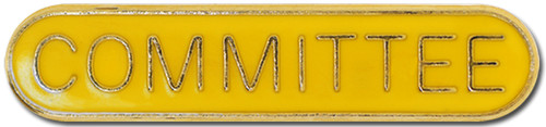 Committee pin badge yellow - pin,
