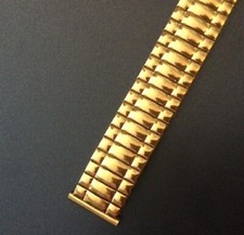 Gold Expanding Stainless Steel Watch Strap Expandable Stretch Var Sizes Band W8