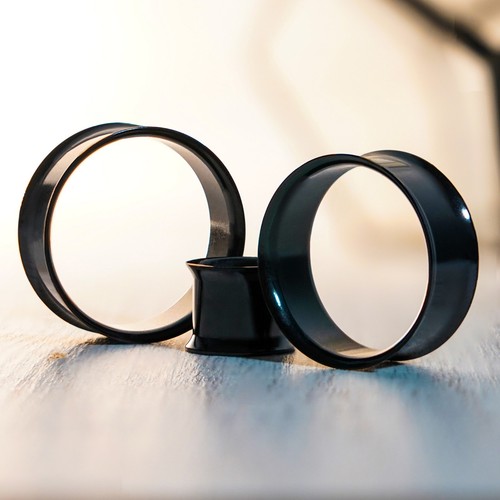 Flesh tunnel ear plug double - ear,