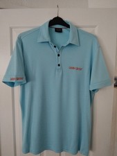 Mens Galvin Green Short Sleeved Golf Polo Shirt Size XL Light Blue. VGC.
