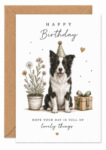 Border collie card cute - collie,