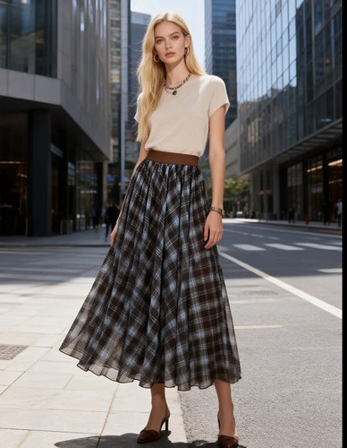 Tartan plaid tulle skirt - tartan,