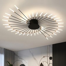 Modern Chandelier LED Light,Black,Firework Fitting Ceiling Pendant Lamp