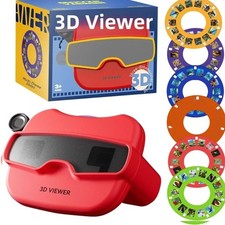 with 6 Reel 3D View-Master Red