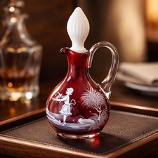 Vintage Mary Gregory Cranberry