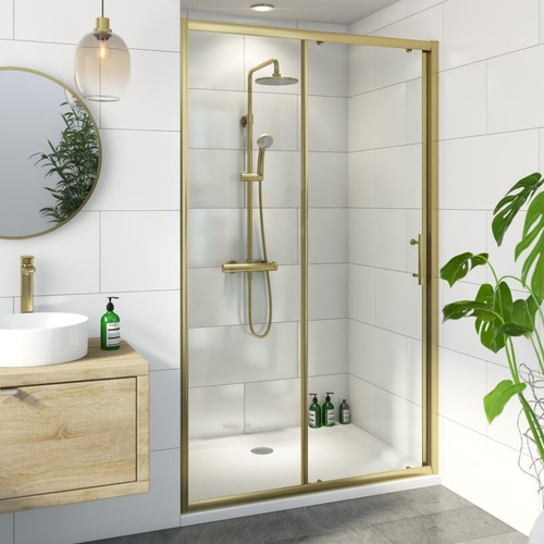 Sliding shower door 1400mm 6mm - shower,