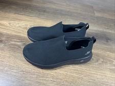 Sketchers Goga Mat Extra Wide Fit Slip On Trainers Black UK 6.5 