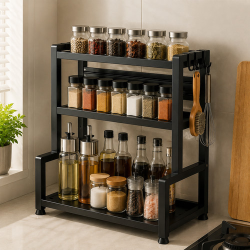 Tier black metal spice - 3-tier,