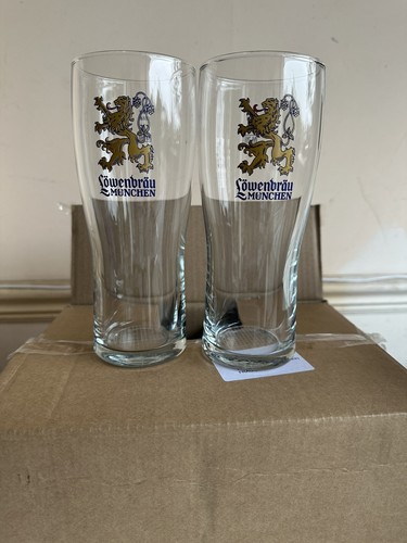 Lowenbrau pint glasses - lowenbrau,
