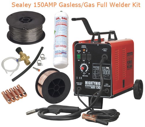 Sealey 150amp gas gasless mig - 150amp, gas/gasless
