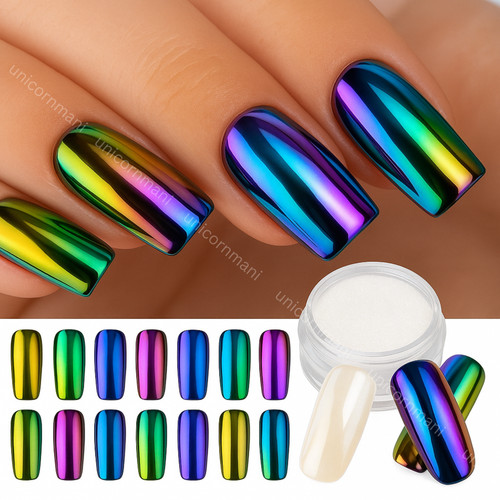 Chameleon mirror nails powder - chameleon,