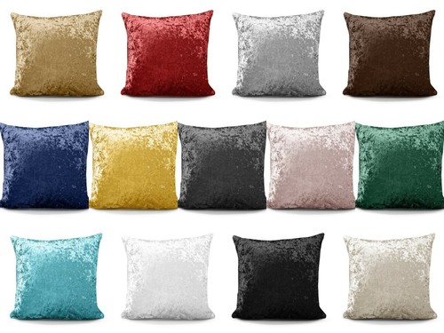 Crushed velvet cushion covers - velvet,