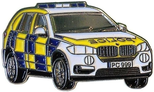 Police car enamel lapel - enamel,