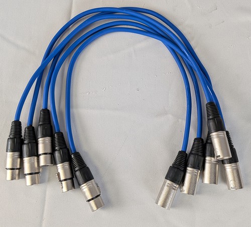 Pack xlr blue patch leads - blue,