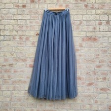 Needle & Thread Ballet Maxi Skirt Size 10 Grey Tulle Layered Romantic